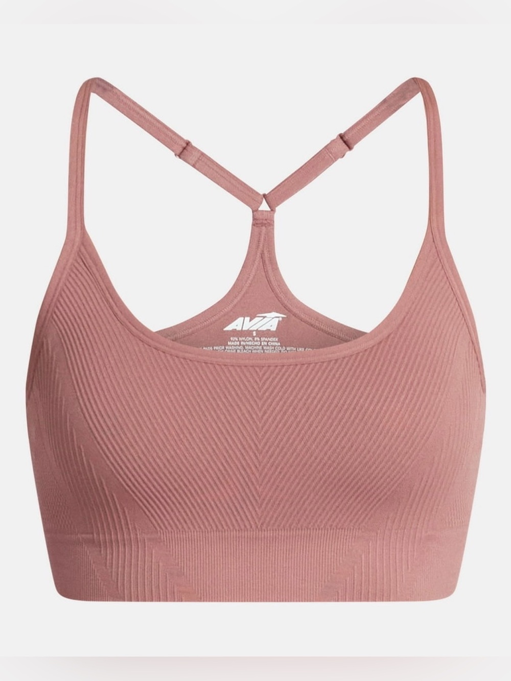 Avía Low Support Seamless Textured Cami Seamless Sports Bra Rose Sz XXL NWT